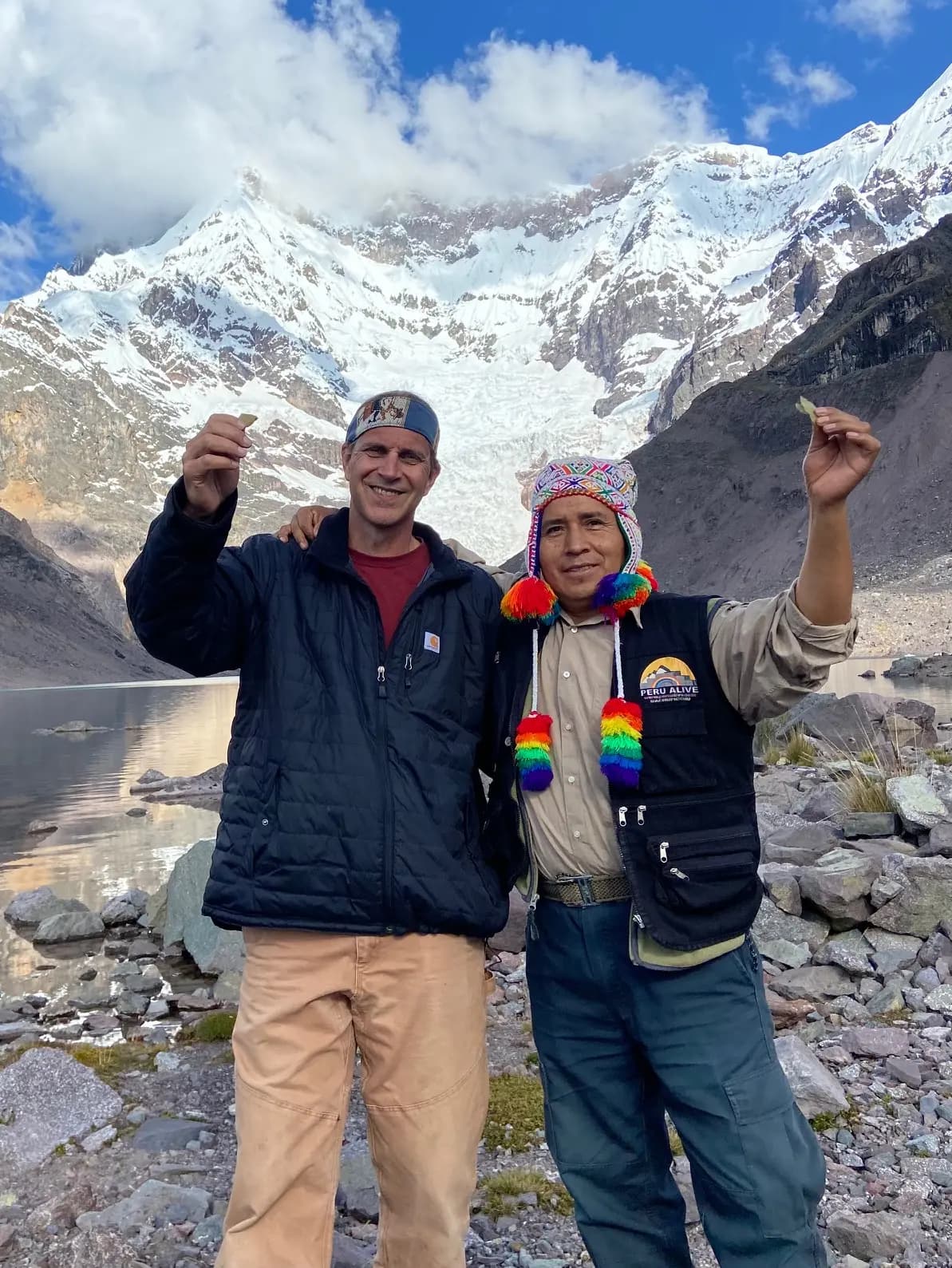 Mick Stemborski and Wilbert Yucra together in the Peruvian Andes.